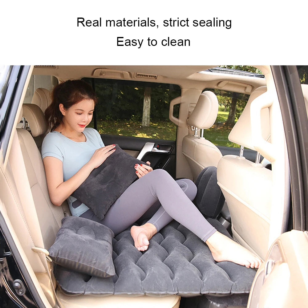 Car Travel Inflatable Mattress Portable Rear Seat Folding Bed (Including inflation pump)