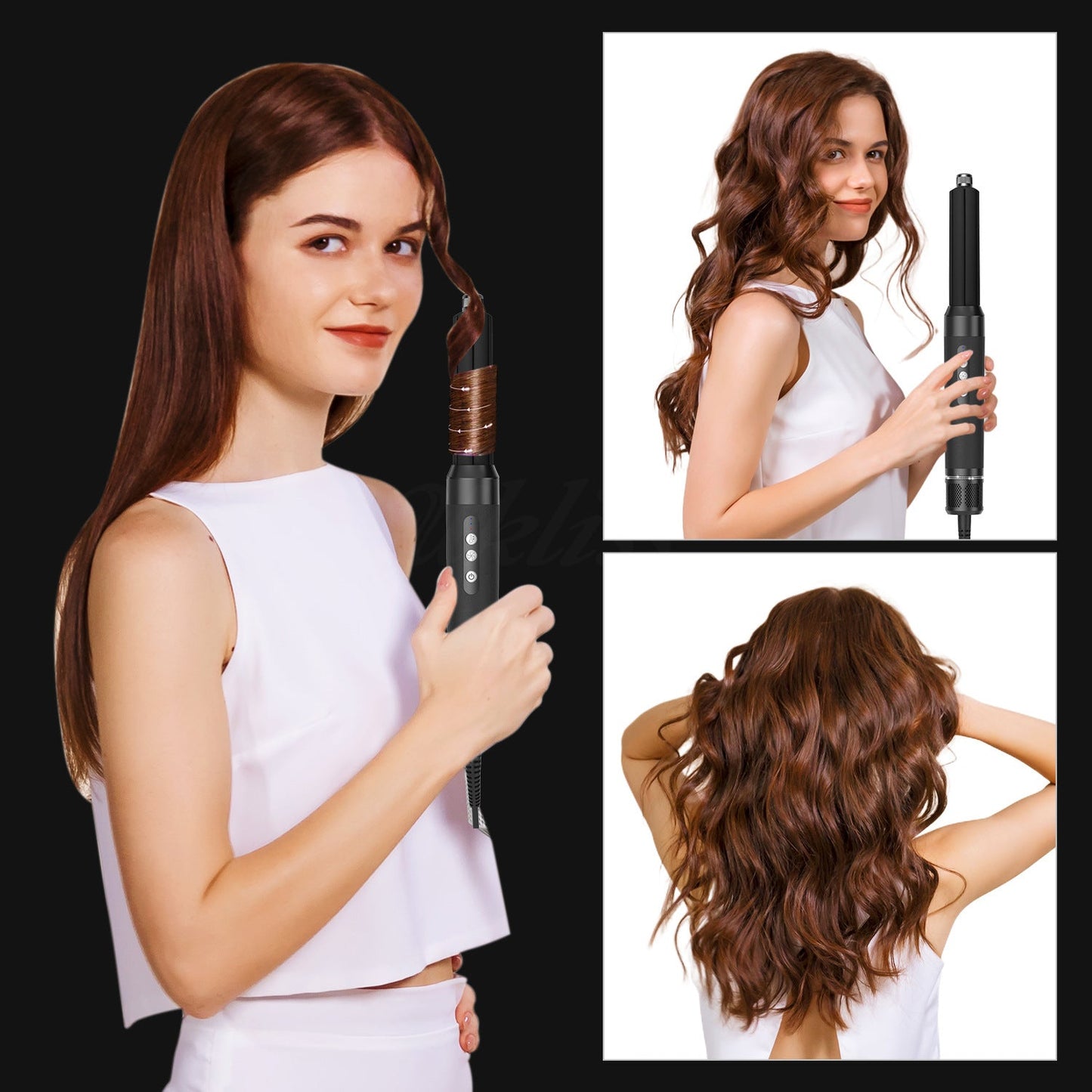 7 In 1 Professional Curling Iron Hair Straightener Styling Tool Wrap for Styler Air Culer Brush Blow