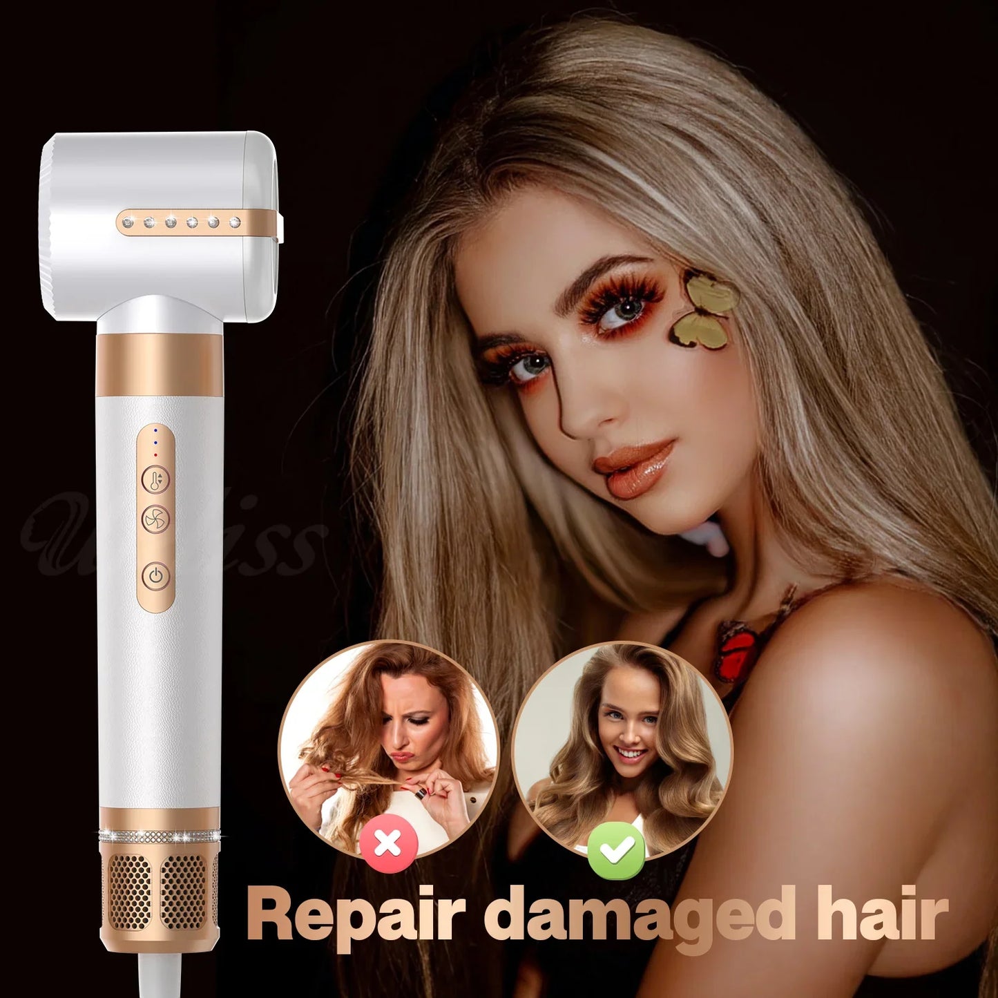 7 In 1 Professional Curling Iron Hair Straightener Styling Tool Wrap for Styler Air Culer Brush Blow